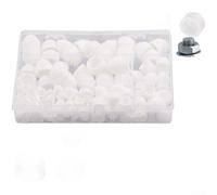 Kit de cache-boulons à tête hexagonale 145 pièces en nylon pour protection contre les débris et l'usure environnementale (blanc)