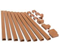 Kit de cache-câble de 320 cm, caches de fils pour TV sur mur, kit de gestion de câbles à peindre, cache-fils pour montage mural, cache les fils le long du mur, housse de cordon marron, 20,3 x 49,7 cm