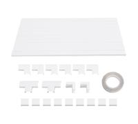 Kit de Cache-Cordon, Cache-Fil Mural en PVC Ignifuge, Chemin de Protection de câble pouvant être Peint pour câbles Ethernet et Fils de cuivre, 20 x 10 mm, 10 pièces pour Une