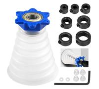 Kit de Cache Poussière Transparent pour Perceuse, Durable, Capteur de Poussière de Perçage, Double Couche Etanche à La Poussière, Convient à La Plupart des Types de Perceuses à Percussion (Blanc)