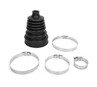 KIT DE CACHE-POUSSIÈRE UNIVERSEL EN CAOUTCHOUC POUR ESSIEU CV AVEC TÊTE À ROTULE EN SILICONE POUR TOUS LES VÉHICULES (Noire)