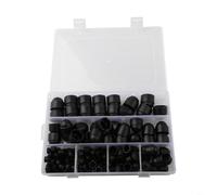 Kit de cache-vis en plastique 145 pièces de tailles assorties pour répondre à vos besoins, avec récipient de rangement