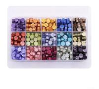 Kit de cachet de cire 387 pièces avec cuillère chauffe-perles pour carte d'invitation de mariage rétro, emballage artisanal, projet de décoration de fête (A)