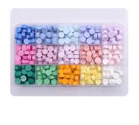 Kit de cachet de cire 387 pièces avec cuillère chauffe-perles pour carte d'invitation de mariage rétro, emballage artisanal, projet de décoration de fête (F)