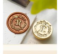 Kit de cachet de cire à cacheter - 2,5 cm - Lettres de l'alphabet - Tête de rechange pour cadeaux de mariage, scrapbooking, décoration Style R