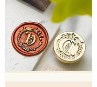 Kit de cachet de cire à cacheter - 2,5 cm - Série de lettres de l'alphabet - Tête de rechange pour cadeaux de mariage, scrapbooking, décoration Style V