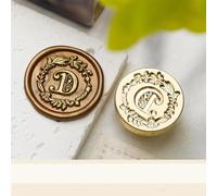 Kit de cachet de cire à cacheter - 2,5 cm - Série de lettres de l'alphabet - Tête de rechange pour cadeaux de mariage, scrapbooking, décoration Style D