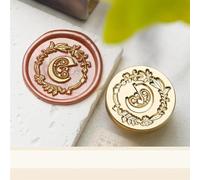 Kit de cachet de cire à cacheter - 2,5 cm - Série de lettres de l'alphabet - Tête de rechange pour cadeaux de mariage, scrapbooking, décoration de style C