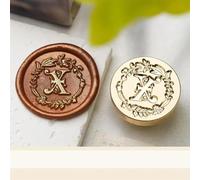Kit de cachet de cire à cacheter - 2,5 cm - Série de lettres de l'alphabet - Tête de rechange pour cadeaux de mariage, scrapbooking - Décoration Style X