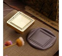 Kit de cachet de cire à cacheter avec cadre photo - Tête de tampon de cire à cacheter pour peinture au feu - Pour scrapbooking, enveloppe, fête de mariage - Style 17
