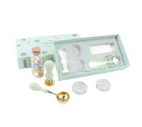 Kit de cachet de cire à cacheter - Cire fine - Rétro - Pour emballage d'enveloppes - Vert