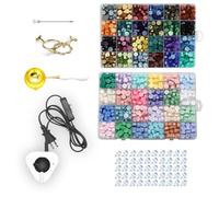 Kit de cachet de cire avec boîte cadeau, 48 couleurs et 1300 perles de cire avec 3 têtes de cachet de cire, chauffe-cire, stylo métallique, enveloppe, kit de démarrage le plus complet