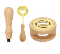 Kit de Cachet de Cire,Chauffe Cachet à Cire Ensemble de Chauffe Pour Cir Four de Joint Cuillère de Fusion Poignée pour Sceller Les Enveloppes