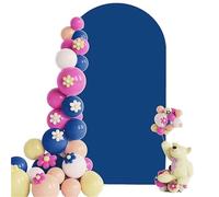 Kit de cadre d'arche en tissu extensible - Toile de fond demi-cercle en fer forgé pour décoration d'anniversaire et de mariage Assemblage rapide (6 150 x 65 cm)