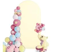 Kit de cadre d'arche en tissu extensible - Toile de fond demi-cercle en fer forgé pour décoration d'anniversaire et de mariage Assemblage rapide (10 220 x 120 cm)