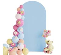 Kit de cadre d'arche en tissu extensible - Toile de fond demi-cercle en fer forgé pour décoration d'anniversaire et de mariage Assemblage rapide (9 150 x 65 cm)