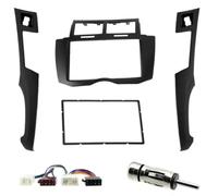 Kit de cadre d'autoradio stéréo 2 DIN compatible avec Yaris Vitz Platz 2005 2011, panneau de tableau de bord pour installation améliorée de la radio et DVD (cadre + antenne)