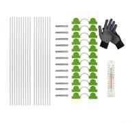 Kit de cadre de cerceau de support pour plantes - Housses de protection contre le gel, couvertures de rangée et d'escalade pour plantes utilisant des tiges et du matériel en fibre de verre (A)