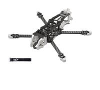 Kit de Cadre de Drone FPV EVA 4 Pouces en Fibre de Carbone, Ultra-léger 72 g, Compatible avec DJI O3, O4, O4 Pro, Vista, 180mm x 186mm(KIT T XH)