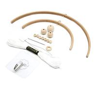 Kit de cadre mobile en bois éolien carillades matériaux perles de cadre sonnerie sonnerie bouche fabrication berceau lit lit jouet style 1, mobiles