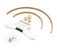 Kit de cadre mobile en bois éolien carillades matériaux perles de cadre sonnerie sonnerie bouche fabrication berceau lit lit jouet style 1, mobiles