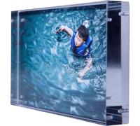 KODAK Crystal Photo Frame Kit - Cadre Transparent, Format A6 (10x15cm), 5 Feuilles de Papiers Photos et une Feuille Magnétique, Impression Jet d'Encre