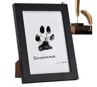 Kit de cadre pour empreintes de pattes de chien ou de chat | Kit souvenir d'empreintes de pattes d'animaux de compagnie et cadre photo en bois pour empreintes de pattes