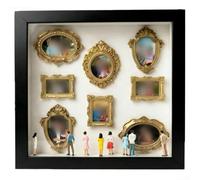 Kit de cadre Shadow Box pour affichage de silhouette de musée à faire soi-même avec 8 cadres élégants et 10 figurines personnalisables (noir)