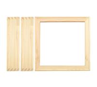 Kit de cadres de toile en bois, 3 pièces, 7, 9 x 7, 9 pouces, facile à assembler, convient aux peintures à l'huile, aux impressions, la peinture par numéros et affiches