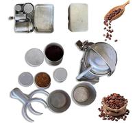 Kit de café de camping extra rare, machine à expresso portable de voyage avec tasses, ensemble de cafetière à expresso vintage nostalgique et à verser sur une cafetière, cadeau nostalgique pour les