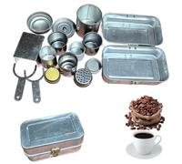 Kit de café de Camping Vintage Rare, Nostalgie Vintage Espresso & vers sur Ensemble, Portable Tasses à Café pour le Camping pour Amateurs et Collectionneurs de Café