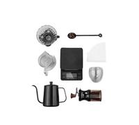 Kit de café manuel,Aiorber comprenant un sac de rangement, un moulin à café manuel, une carafe en acier inoxydable et une carafe en verre, ensemble
