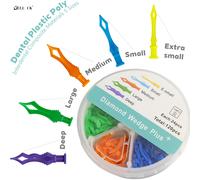 Kit de cales dentaires diamantées en plastique pour système de matrice sectionnelle interdentaire, pour composites et outils de dentiste 40pcs-Wedge-D