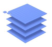 Kit de cales thermiques Aairhut : 4 feuilles pré-découpées de 100x100 mm (0,5 mm + 1 mm + 1,5 mm + 2 mm) - Chaque produit donne 100 cales de 10x10 mm pour GPU, SSD, ordinateur portable