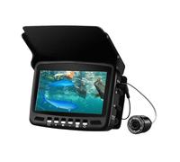 Kit de caméra de pêche vidéo avec écran LCD IPS de 4,3 Pouces et détecteur de Poissons 1000TVL for la pêche sous-Marine hivernale sur Glace, rétroéclairage Marche/arrêt Clear View(Camera 15M Cable)