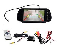 Kit de caméra de recul pour voiture Riloer, moniteur LCD TFT numérique 7 "+ caméra de recul HD avec 8 LED infrarouges de vision nocturne, grand angle 170 °, étanche IP67