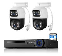 Kit de caméra de surveillance extérieure 4CH POE avec disque dur 1 To, enregistreur vidéo réseau pour système de caméra CCTV pour la sécurité domestique, fonctionne uniquement avec les caméras IP 3 MP