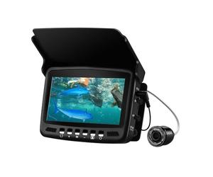 Kit de caméra pêche vidéo 4.3 pouces IPS LCD moniteur 1000TVL détecteur poisson for l'hiver sous-marine sur glace rétro-éclairage marche/arrêt,Équipement Professionnel(Camera 25M Cable)