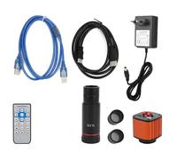 Kit de caméra pour Microscope USB 16 MP, loupe numérique avec Objectif à Monture C 0,5X, adaptateurs d'anneau 30 mm et 30,5 mm pour microscopes stéréo, Construction métallique,