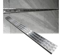 Kit de canalisation de drainage en acier inoxydable - Évacuation d'eau de pluie étroite avec grille amovible Système de drainage de gouttière extérieure pour une gestion efficace de l'eau