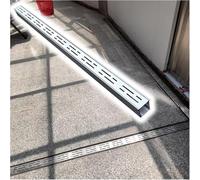 Kit de canalisations de douche en acier inoxydable de 1 m de long, 3,6 à 20,1 cm de large, profil bas pour patios en béton et allées, grille élégante argentée, 15 x 5 cm