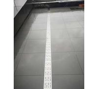 Kit de canalisations de drainage d'extérieur de 1 m - Couvercle de fossé pour terrasses, balcons et salles de bains - gouttières efficaces 7 x 5 cm / 2.75in x 1.88in pour entrées