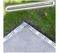 Kit de canalisations de drainage pour balcon, grille amovible, en acier inoxydable, très résistant, 100 cm de long, 5 x 5 cm, rectangulaire pour l'évacuation de l'eau