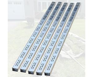 Kit de canalisations étroites de 1 m pour une utilisation en extérieur - Système de drainage à profil bas pour balcon et terrasse - Étanche - Avec lot de 2 à 12 options - Idéal pour les zones à fort