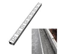 Kit de canaux de drainage en acier inoxydable 304 | Drainage en acier inoxydable pour véranda et garage Plusieurs tailles 100 x 10 x 4 cm / 39.4x3.9x1.6in