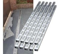 Kit de canaux de drainage en acier inoxydable 50 mm pour terrasse et jardin Options 1/1,5/2 m Parfait pour portes coulissantes et paysages Comprend 10 sections de grille