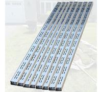 Kit de canaux de drainage étroits 1 m pour une utilisation en extérieur 8 pièces Système de drainage à profil bas parfait pour balcon Gestion des eaux pluviales Argenté 10 x 4 cm