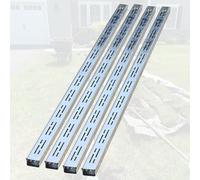 Kit de canaux de drainage étroits de 1 m - Système de drainage extérieur à profil bas pour une gestion efficace des eaux pluviales, idéal pour les balcons et les zones à fort trafic, argent, 5 x 5 cm