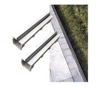 Kit de canaux de drainage - Lot de 2 canalisations durables pour gouttière de cour, grille en métal pour allées, jardin, porche, trottoir
