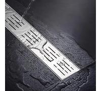 Kit de caniveau de tranchée en Acier Inoxydable avec Couvercle de gouttière et grilles, idéal pour Le Drainage intérieur-extérieur des trottoirs, des Maisons, des garages et des Jardins